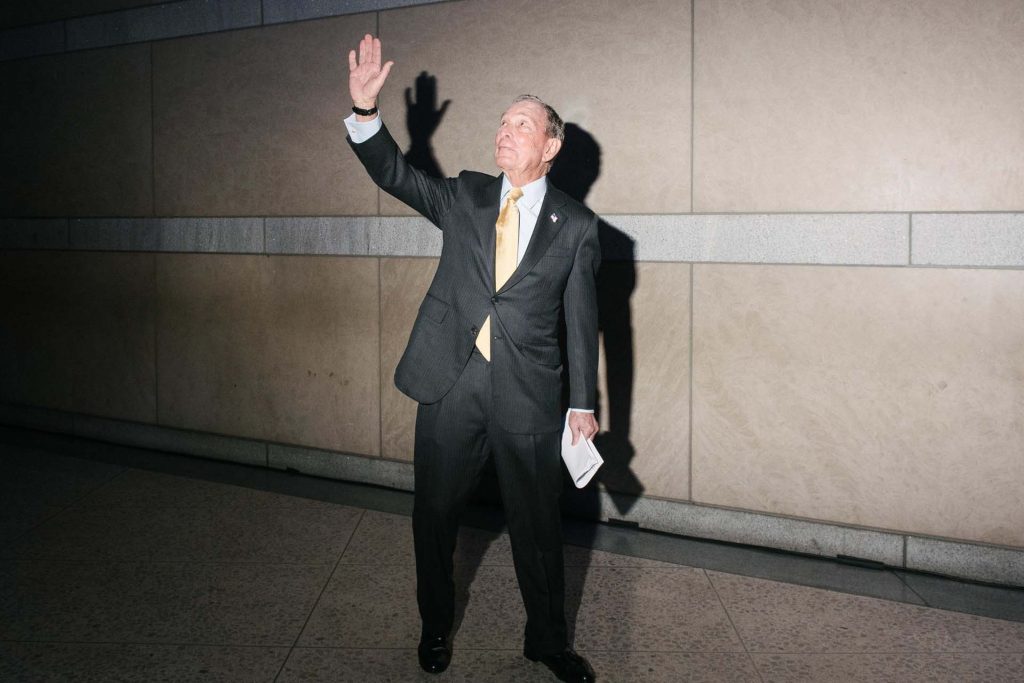 Michael Bloomberg in a Dark Black Color Suit