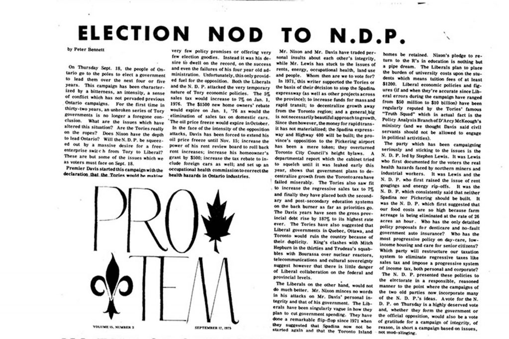 Election Nod to NDP Snippet in Black and White