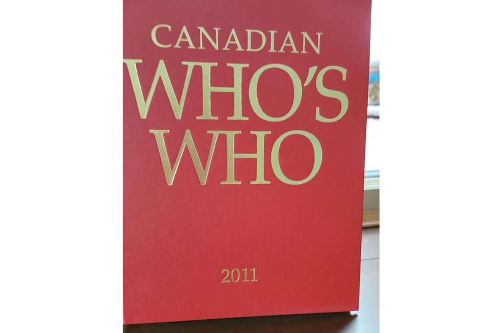 Canadian Whos Who Book Cover in Red