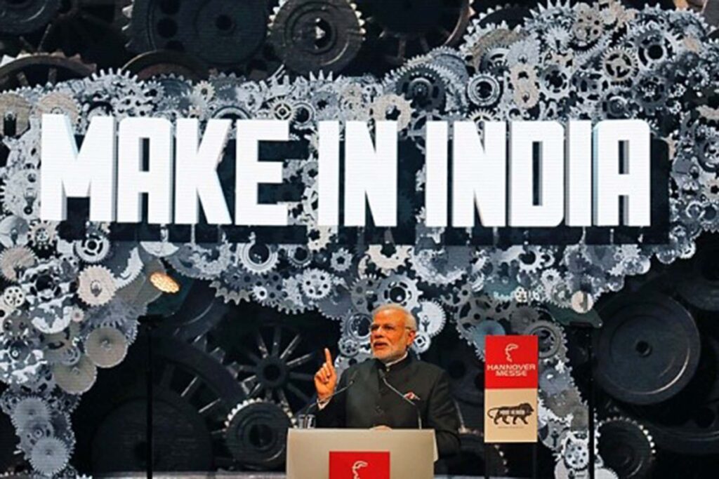 Prime Minister of India Talking on Stage